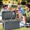 Costway 50 QT Rotomolded Cooler Portable Ice Chest Ice Retention for 5-7 Days Charcoal/Tan
